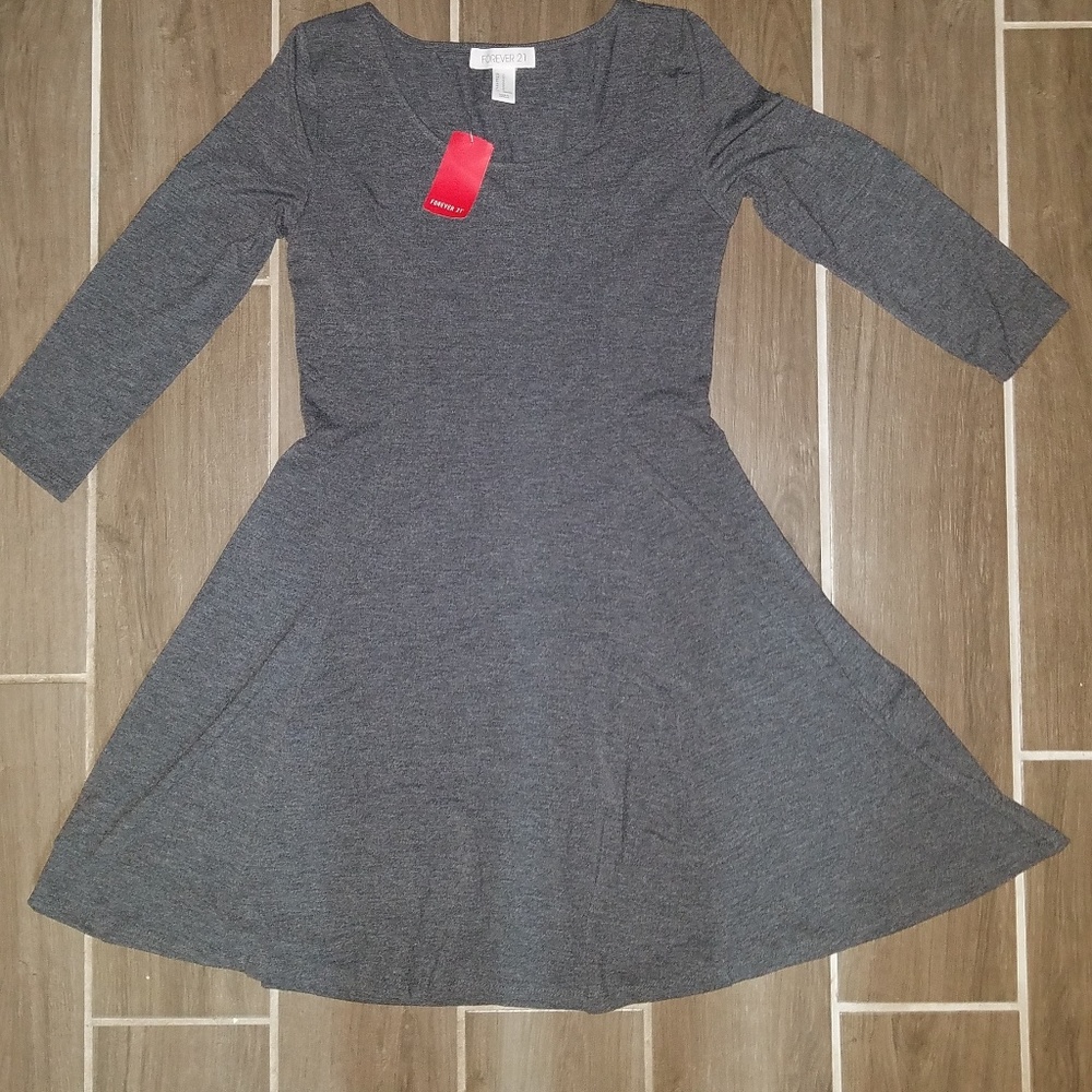 Forever 21 Gray Skater Dress
